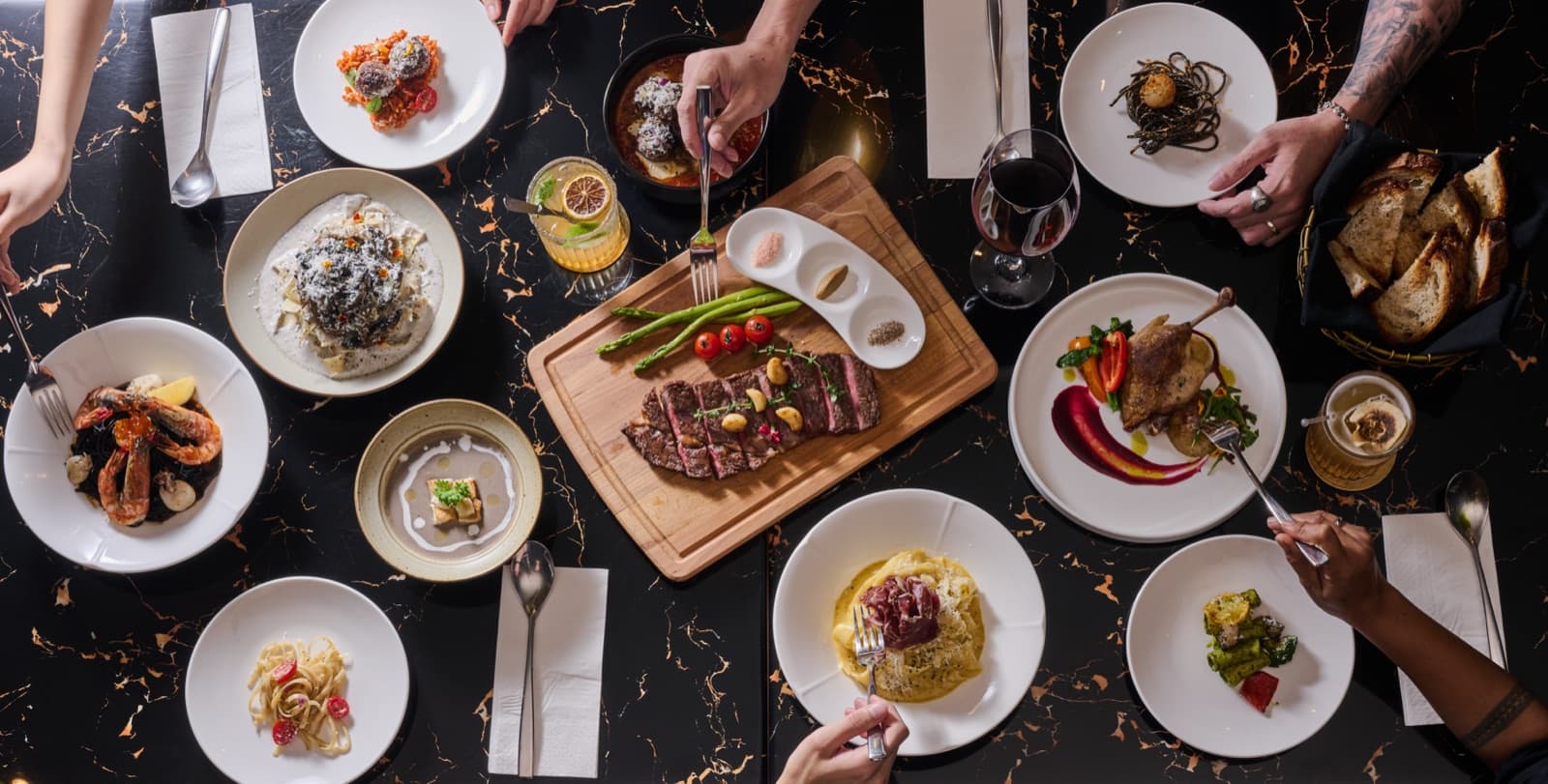 Casual dining plating